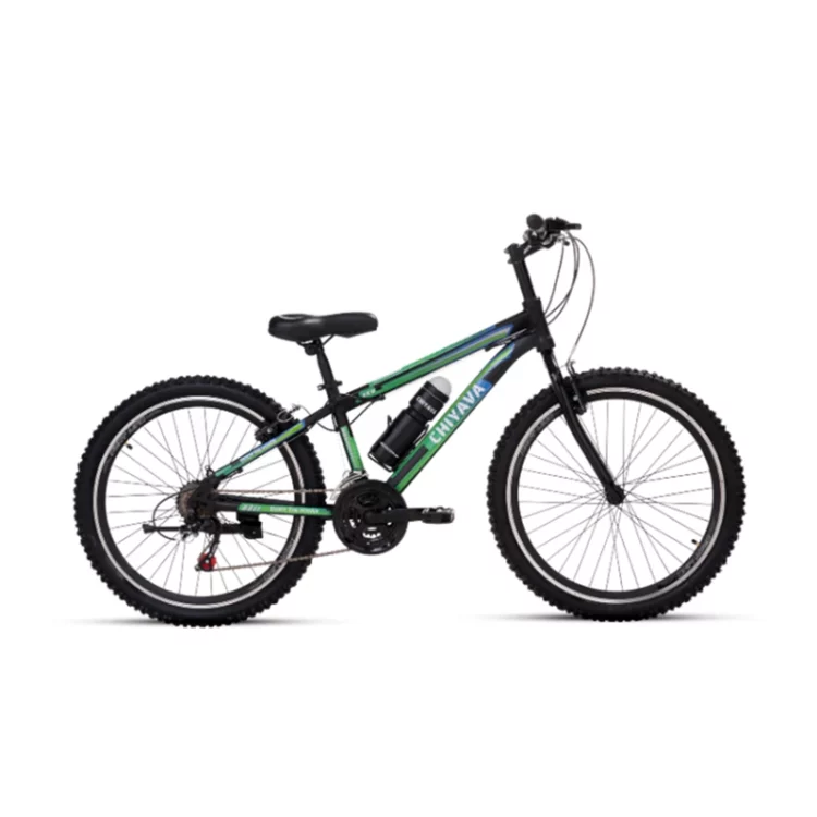 دوچرخه چیاوا مدل آکو سایز طوقه 24 اینچ مدل دنده ای 21 سرعته با ترمز ویبریک و دوشاخ کمک دار رنگ مشکی کد 600996