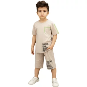 ست تی شرت و شلوارک بچگانه  مدل 2 جیب کد 601076