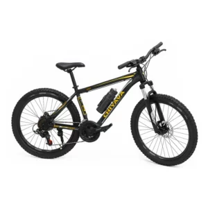 دوچرخه چیاوا مدل آکو سایز طوقه 26 اینچ مدل دنده ای 21 سرعته  ترمز دیسکی دوشاخ کمک دار رنگ مشکی مات کد 601058