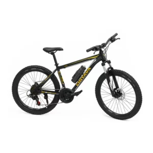 دوچرخه چیاوا مدل آکو سایز طوقه 24 اینچ مدل دنده ای 21 سرعته  ترمز دیسکی دوشاخ کمک دار رنگ مشکی مات کد 601157